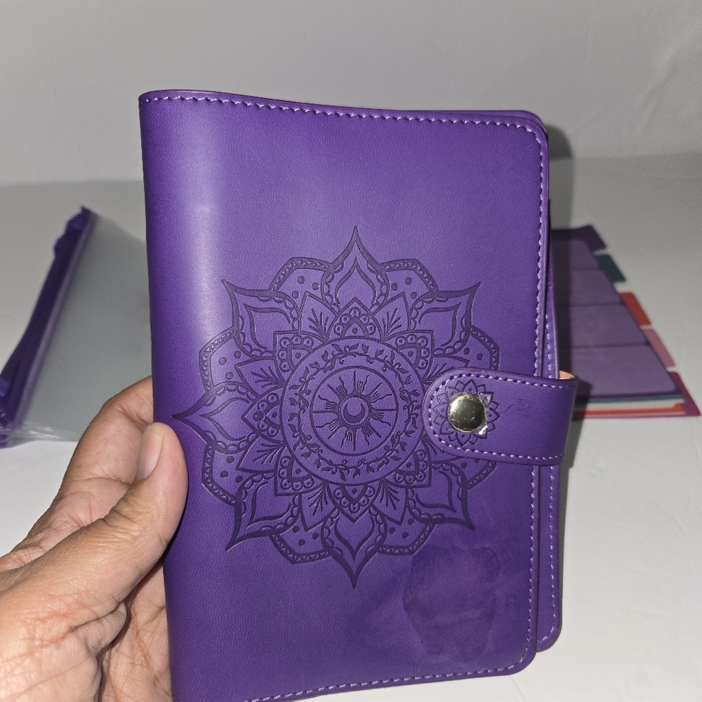 Purple Budget Binder Saving Envelopes  Tracking Sheets with Envelopes. See Desc - Picture 3 of 11